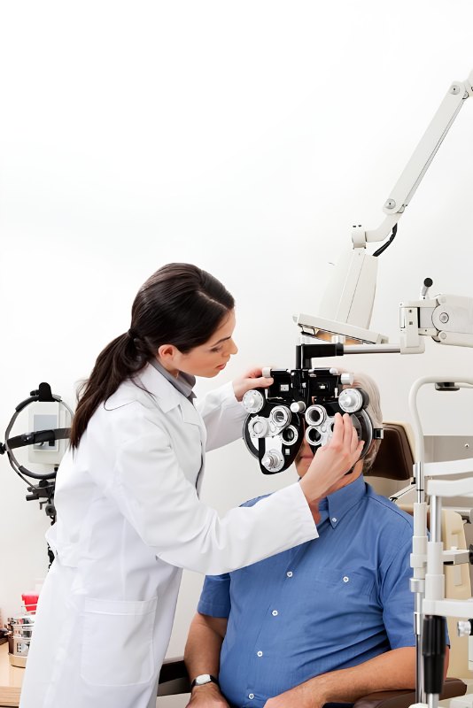 Vienna Vision optometrist performing a professional eye examination